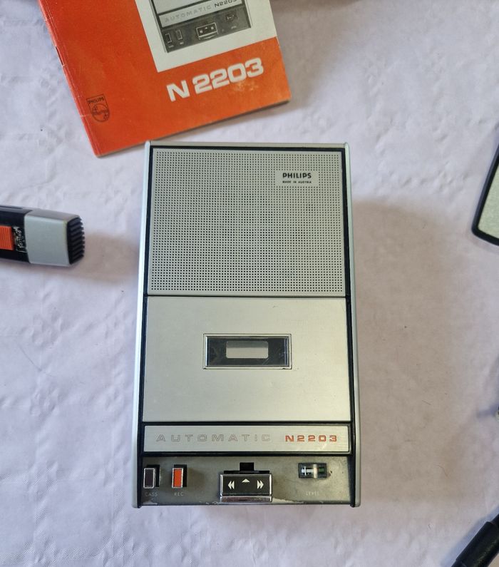 Magnétophone vintage , année 70 , Philips N2203 , Rare - photo numéro 6