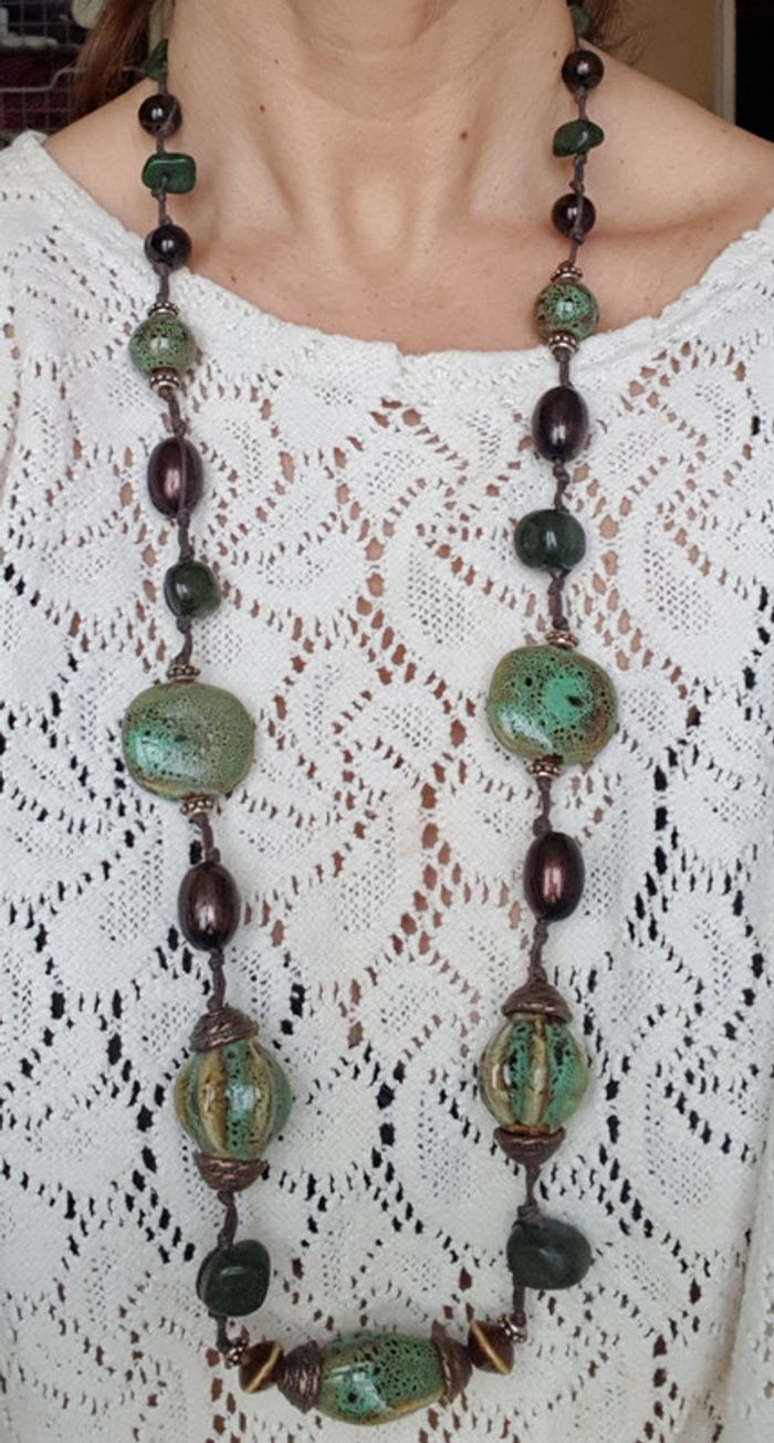 Ensemble collier et boucles d'oreilles - photo numéro 2