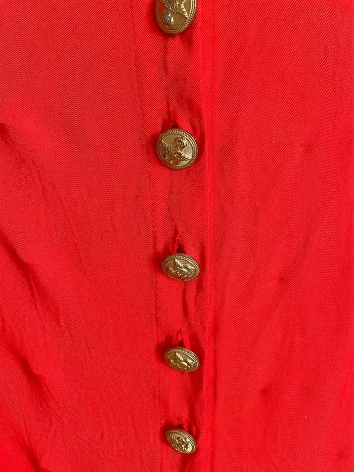 Magnifique jupe longue corail avec boutons dorés - photo numéro 3