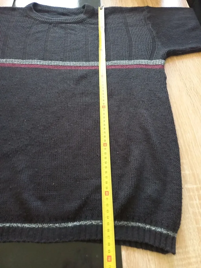 Pull noir en laine homme XXL - photo numéro 7