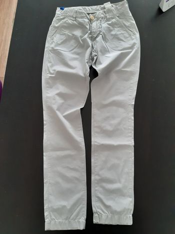 Pantalon femme gris clair