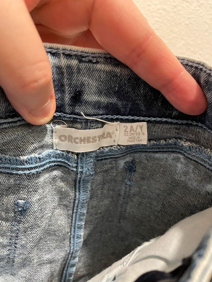 Magnifique jupe en jean 2 ans orchestra avec des perles - photo numéro 4