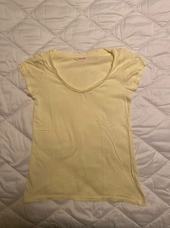 T shirt jaune clair femme camaïeu taille s neuf