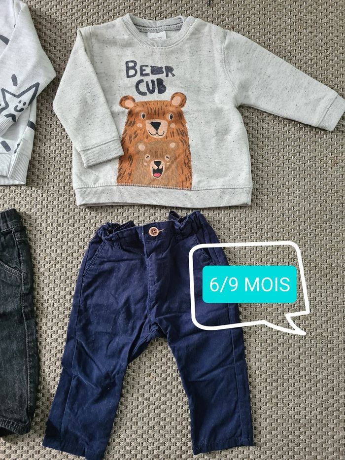 Ensemble sweet "bear" et pantalon bleu - 6/9mois