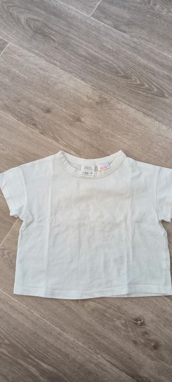 T-shirt blanc zara 12/18 m Mois