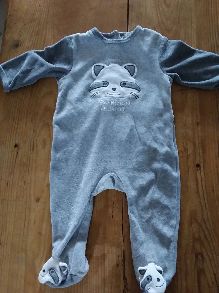 Lot de 3 grenouillères garçon taille 9 mois - photo numéro 5