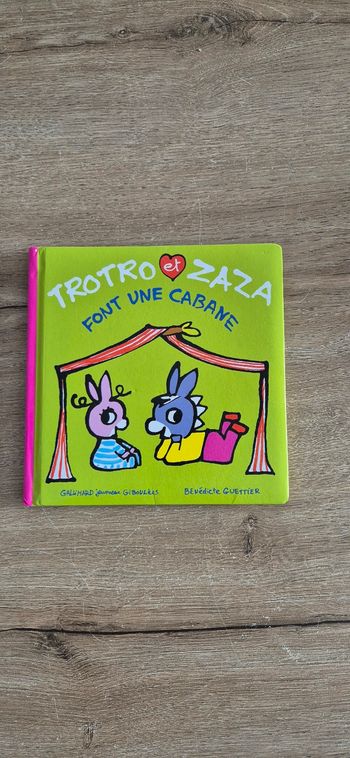 Livre Trotro et Zaza font une cabane