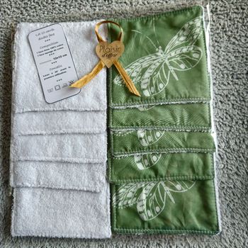 10 lingettes lavables 12x12 cm