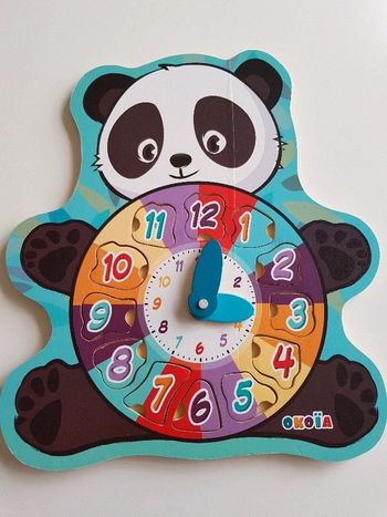 Horloge Puzzle en bois neuf