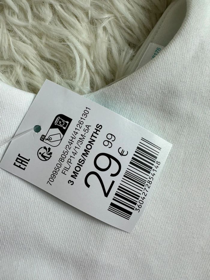 Robe de cérémonie blanche Obaibi taille 3 mois - photo numéro 6