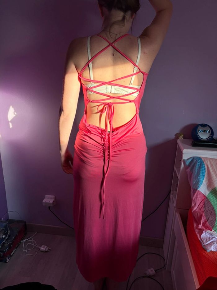 Robe longue rose à fente Shein M très bon état💕 - photo numéro 3