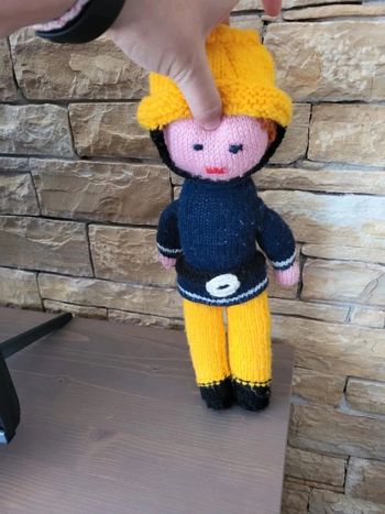 Peluche pompier fait main