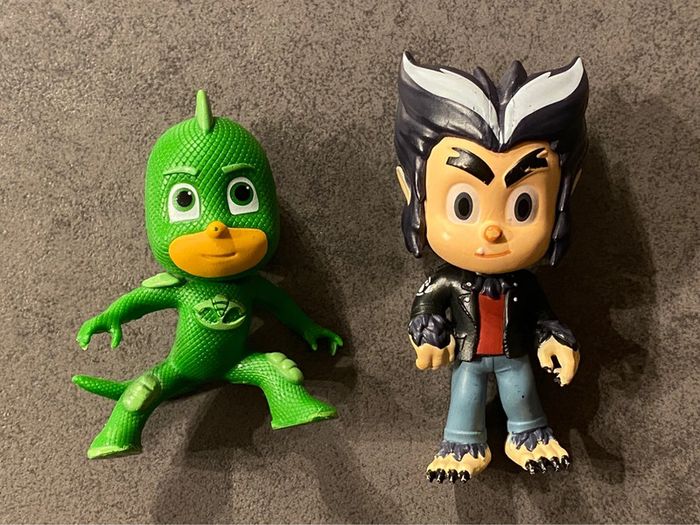 Figurines Glu-Glu + Farfeloup Pyjamasques