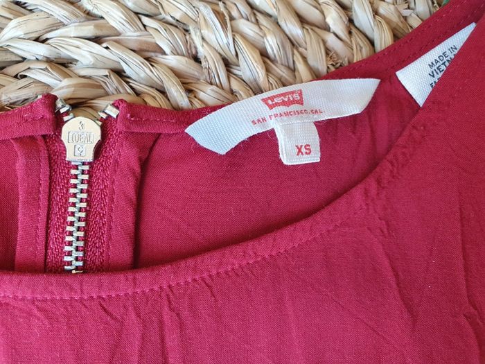 Haut tee-shirt manches courtes Levis femme XS rouge - photo numéro 5