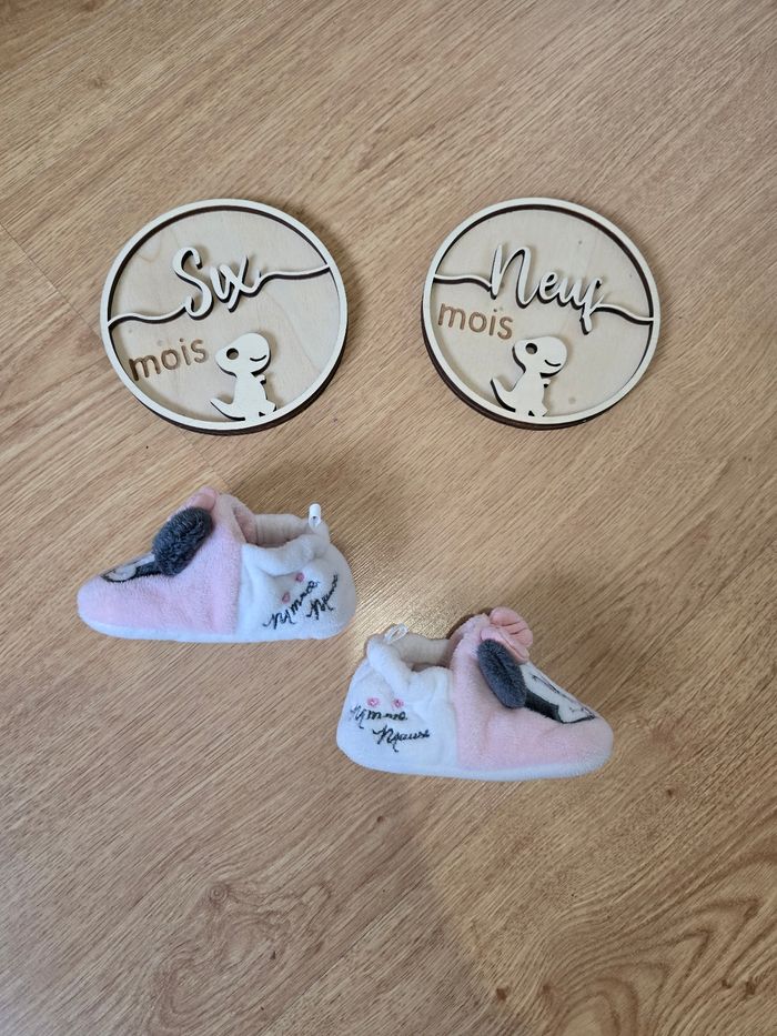 Vêtement Bébé Fille - Pantoufle Minnie  - Disney - 6/9 mois - photo numéro 4