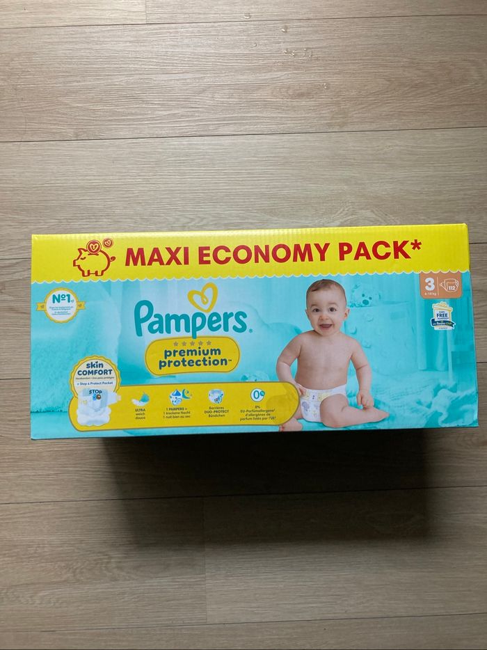 112 couches Pampers premium taille 3