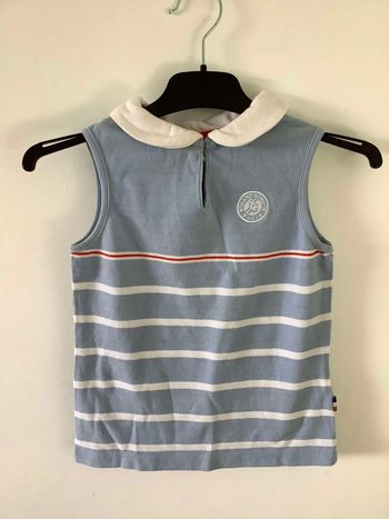 Débardeur polo / col claudine Roland Garros 4/ 5 ans