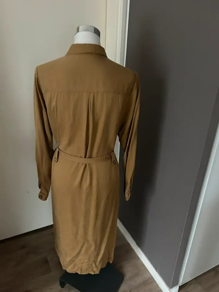 Frnch robe, longue, Midi beige, Camel, femme, taille L/40 - photo numéro 7
