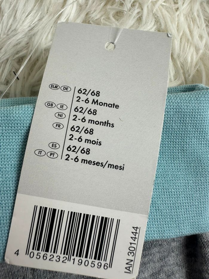 Legging gris et turquoise Looney Tunes taille 2-6 mois - photo numéro 3