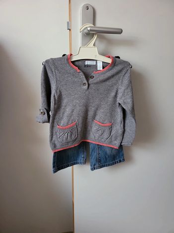 Ensemble bébé fille obaibi comme neuf 12 mois