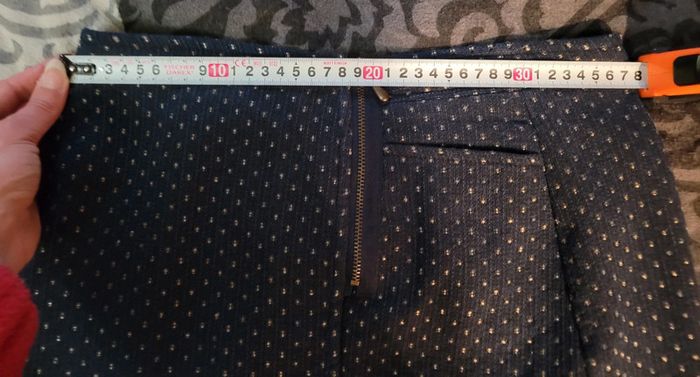 Jupe bleu marine et doré, doublé, chaude et élégante - photo numéro 11