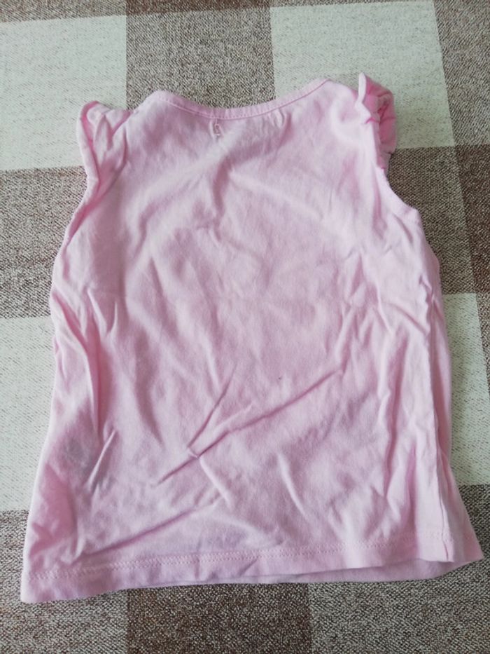 Tee shirt manches courtes rose okaou 24 mois - photo numéro 4