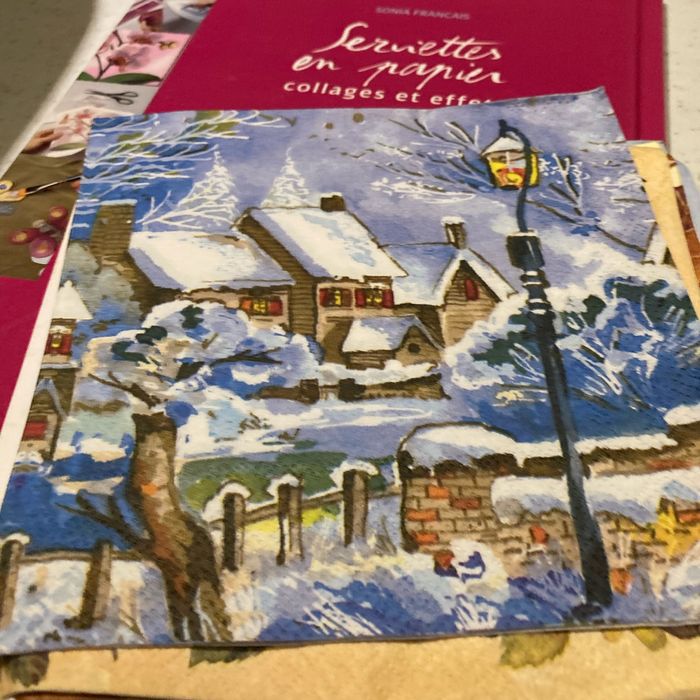 Livre serviettes en papier collages et effets avec serviettes en papiers - photo numéro 11