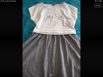 robe 2 en 1 orchestra 6 ans tbe  le bas gris brillant