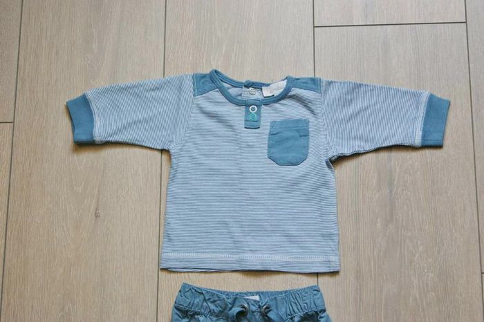 Ensemble 2 pieces bleu. Garçon 1 mois. Marque Kitchoun - photo numéro 2