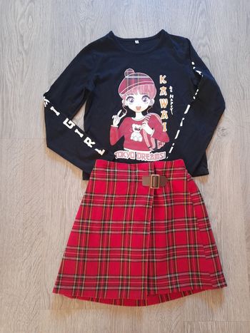 Ensemble jupe+ haut fille 10ans