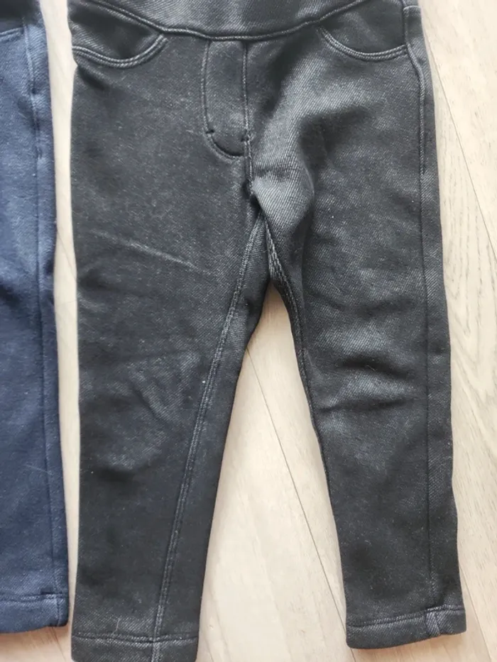 Lot 2 leggings jeggings chaud 3 ans - photo numéro 4
