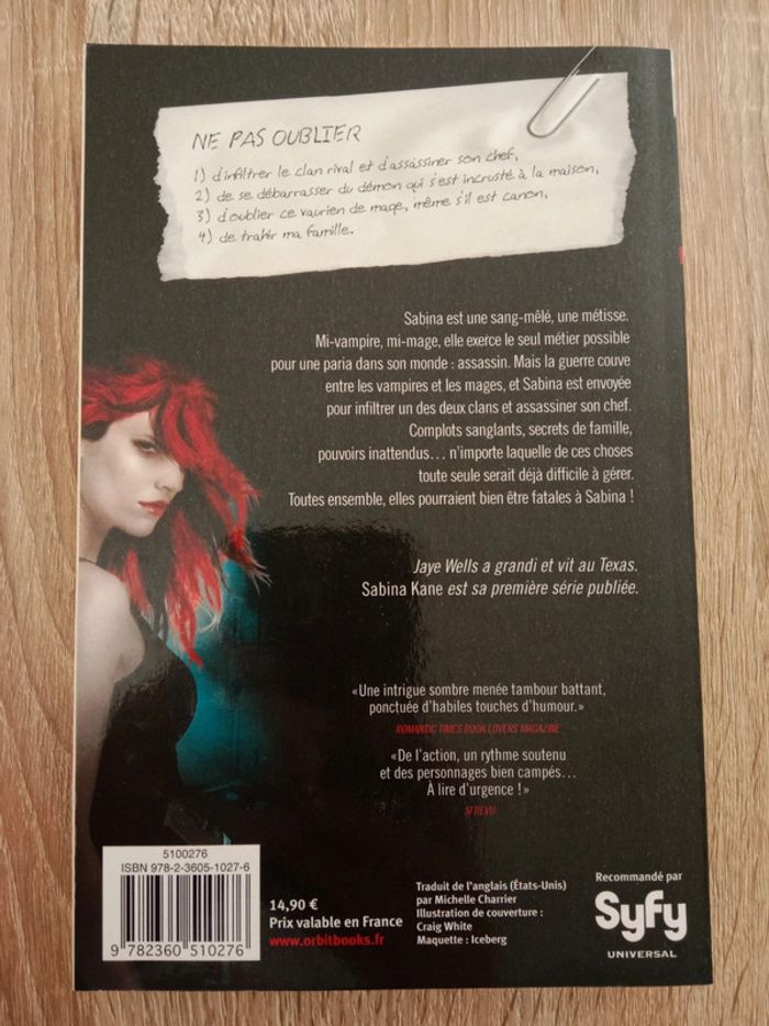 Jaye Wells 📚 Métisse Tome 1 - photo numéro 2