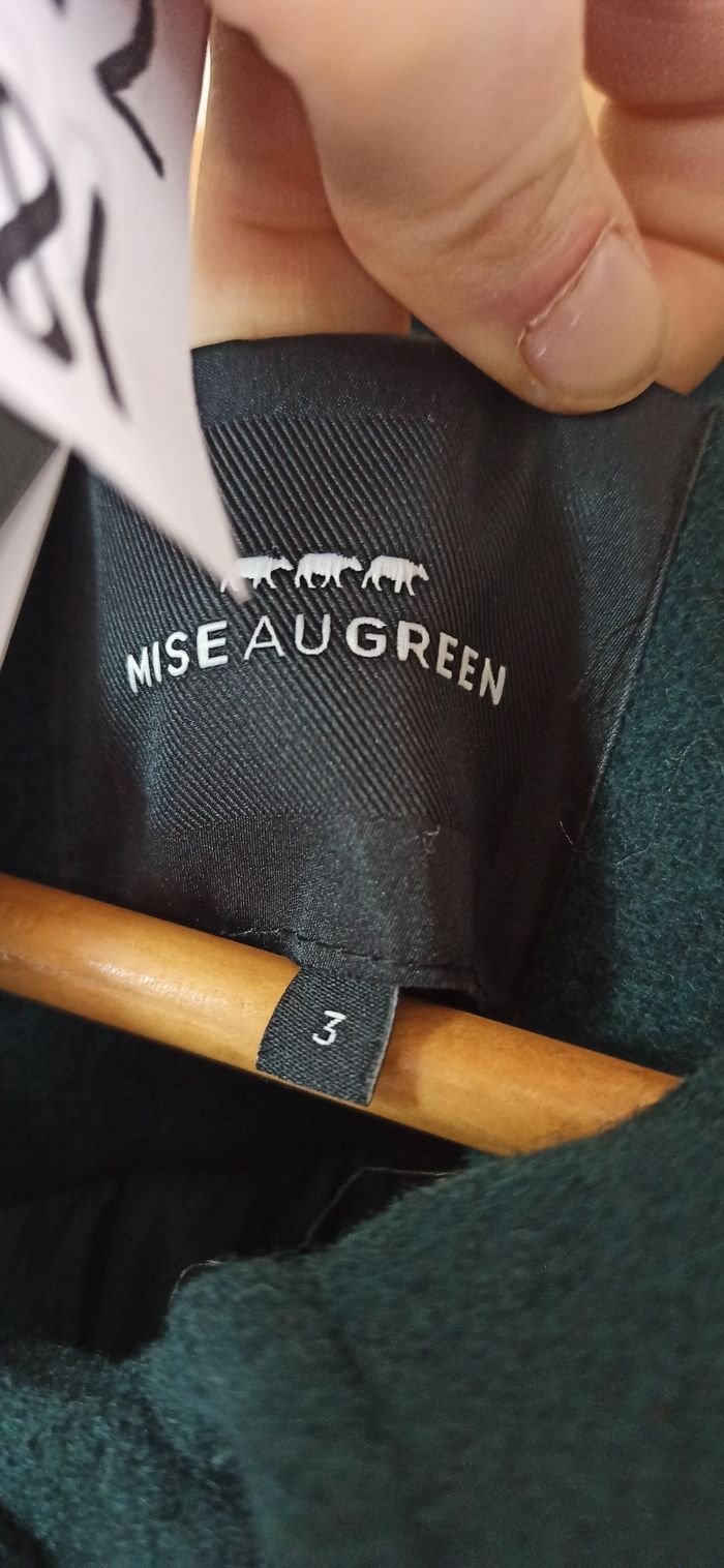 Manteau laine mise au green neuf 40 - 42 vert - photo numéro 5