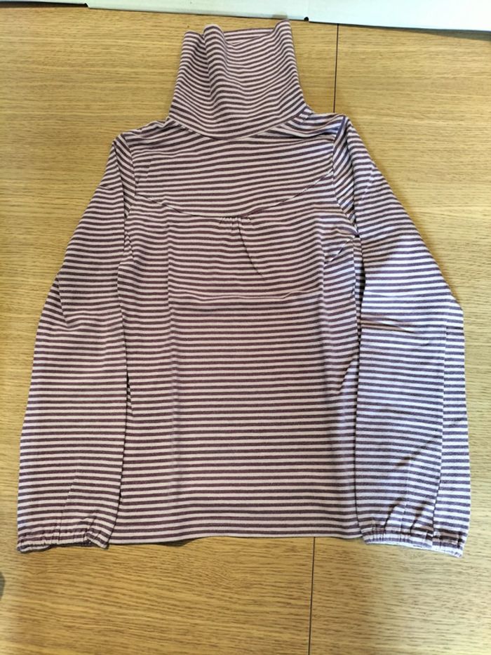 Lot de 3 tee-shirts col montant rayés - Lisa rose / Okaïdi / Vinyl fraise - 10 ans - photo numéro 9