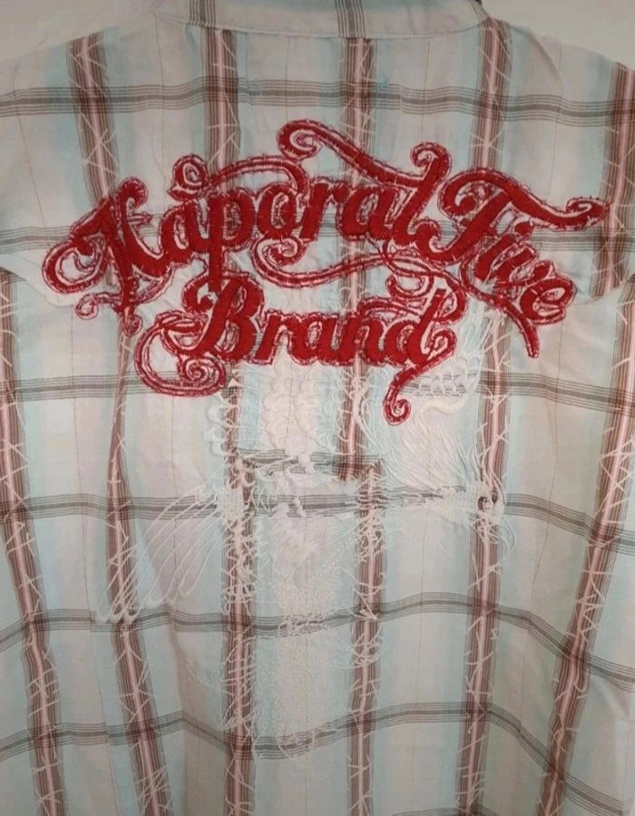 Chemise carreaux bleu rouge kaporal taille xs - photo numéro 5