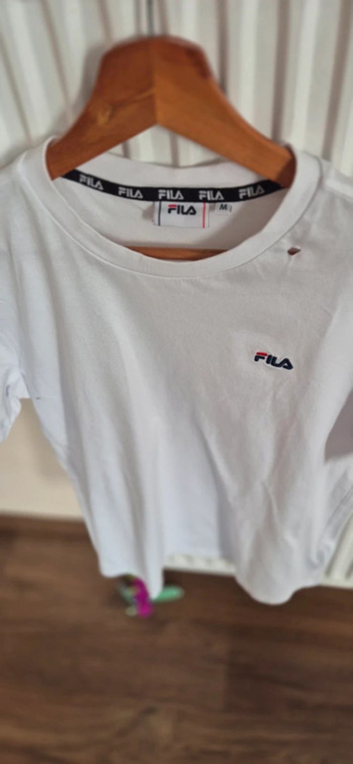 T shirt fila blanc M - photo numéro 2