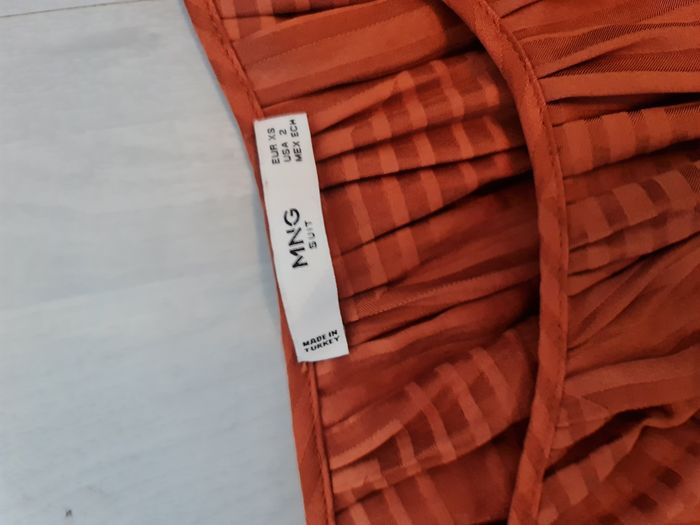 Robe classe couleur rouille Mango Taille 34 - photo numéro 5