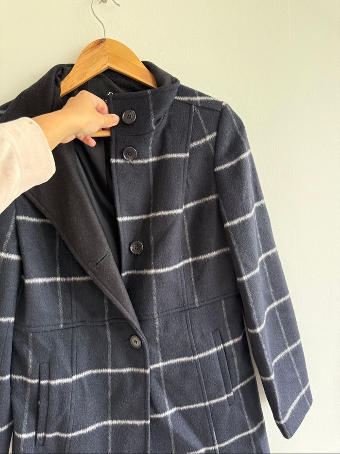 Manteau long épais bleu marine Etam taille 36 S - photo numéro 5