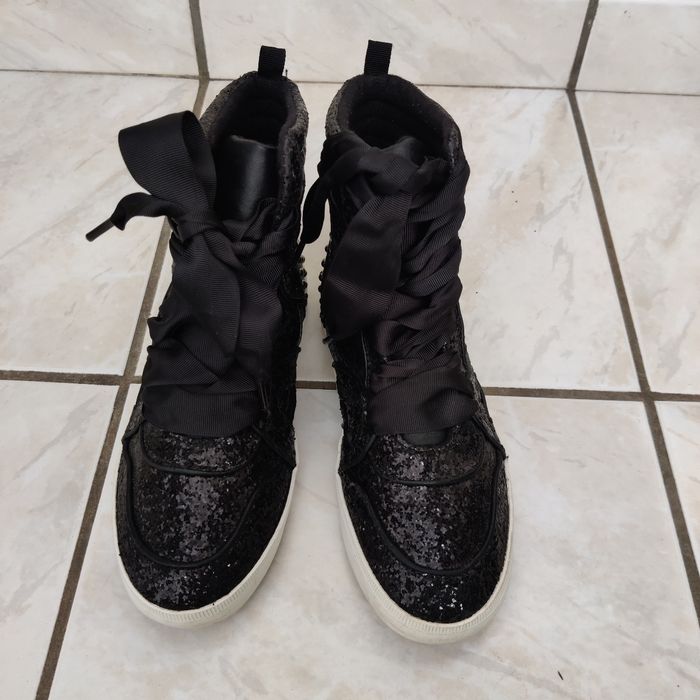Baskets montantes noires à paillettes pour fille - photo numéro 5