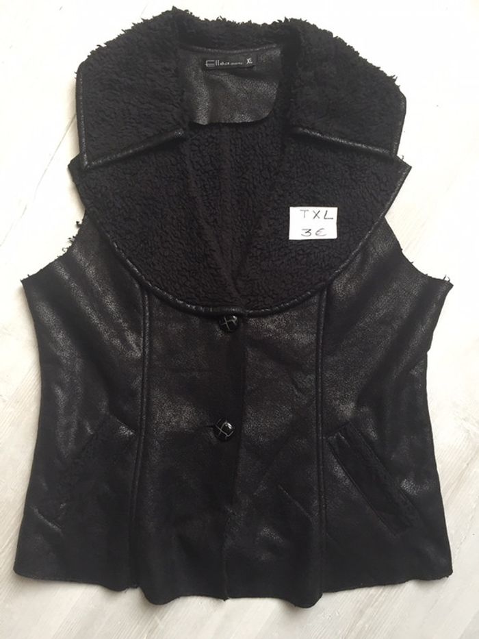 204-Veste sans manches marron T XL-42 - photo numéro 3