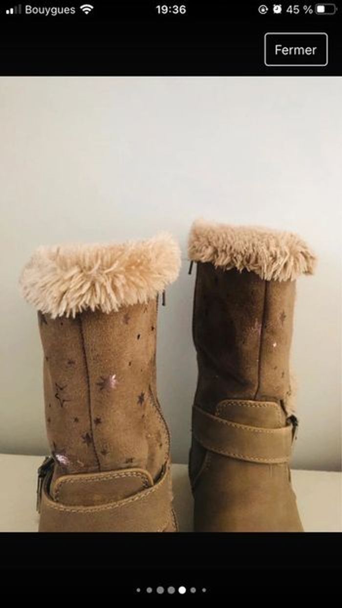 Paire de bottes enfant fille taille 34 fourrure bottines - photo numéro 7