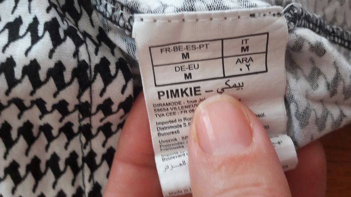 Haut noir et blanc à manches courtes avec col claudine, taille M, Pimkie - photo numéro 7