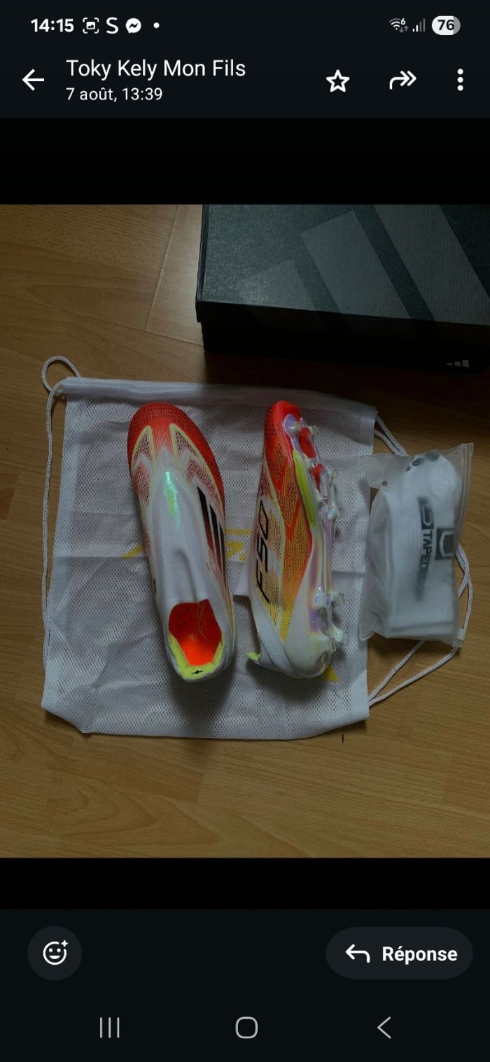 Chaussures de foot Adidas Élite F50 neuve. Pointure 44.5