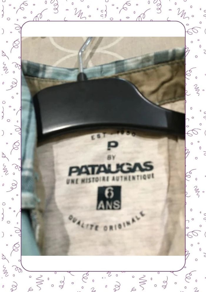 Chemise à carreaux bleu pataugas - photo numéro 3