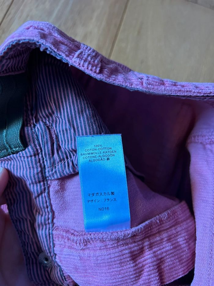 Pantalon en velours côtelé rose ajustable - photo numéro 10