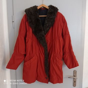 Manteau doudoune brique orangé t42/44