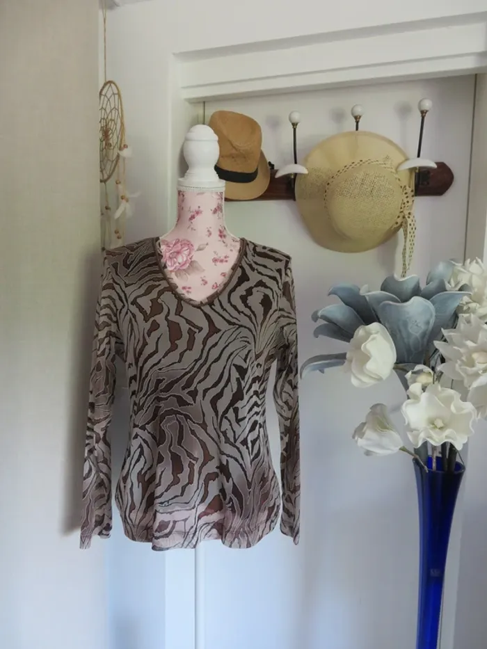 tricot manches longues imprimé