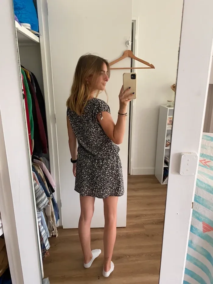Robe noire à fleurs - IKKS - photo numéro 2