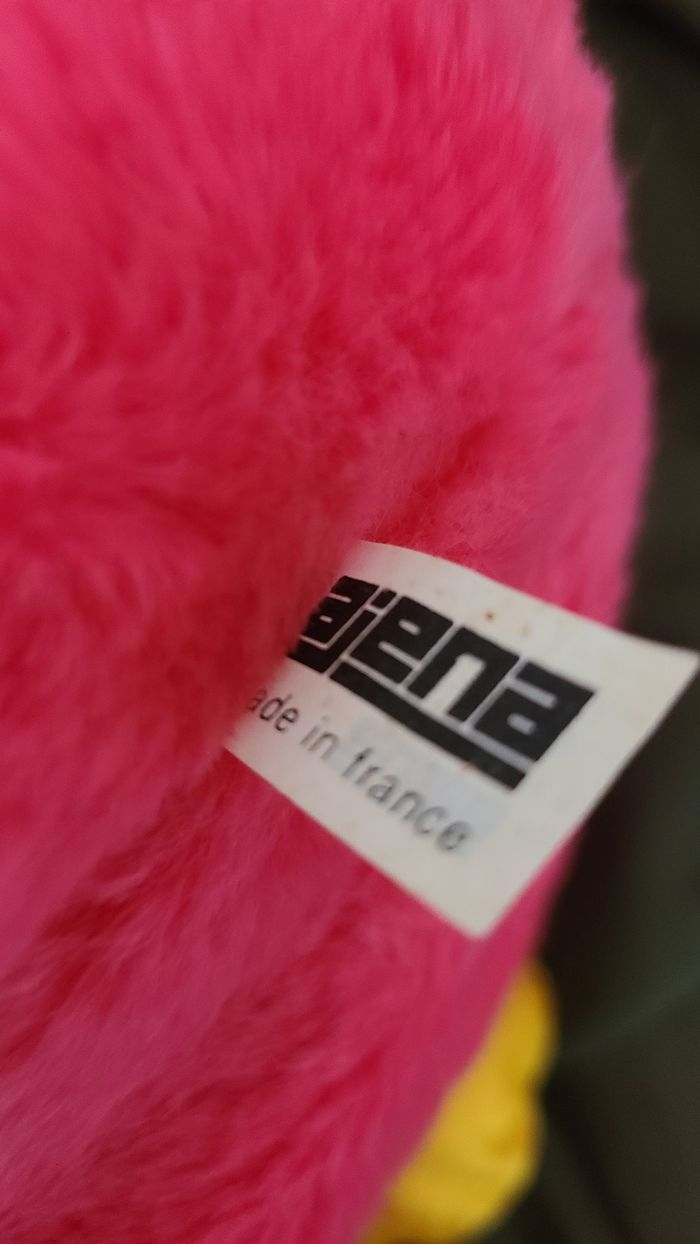 Peluche vintage perroquet AJENA arc-en-ciel oiseau rose - photo numéro 7