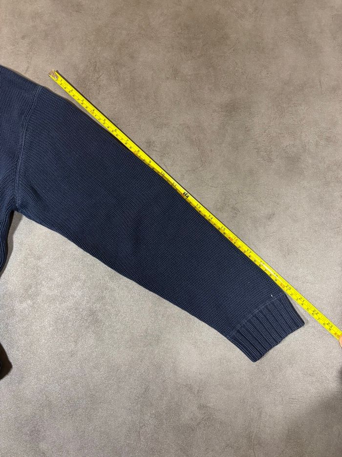 Pull Polo Ralph Lauren col rond | Taille M | bleu marine logo rouge brodé | maille 100% coton - photo numéro 8